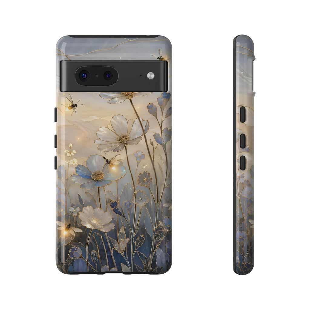 Moonlit Wildflower Google Pixel Phone Case | Firefly Meadow Art Cover