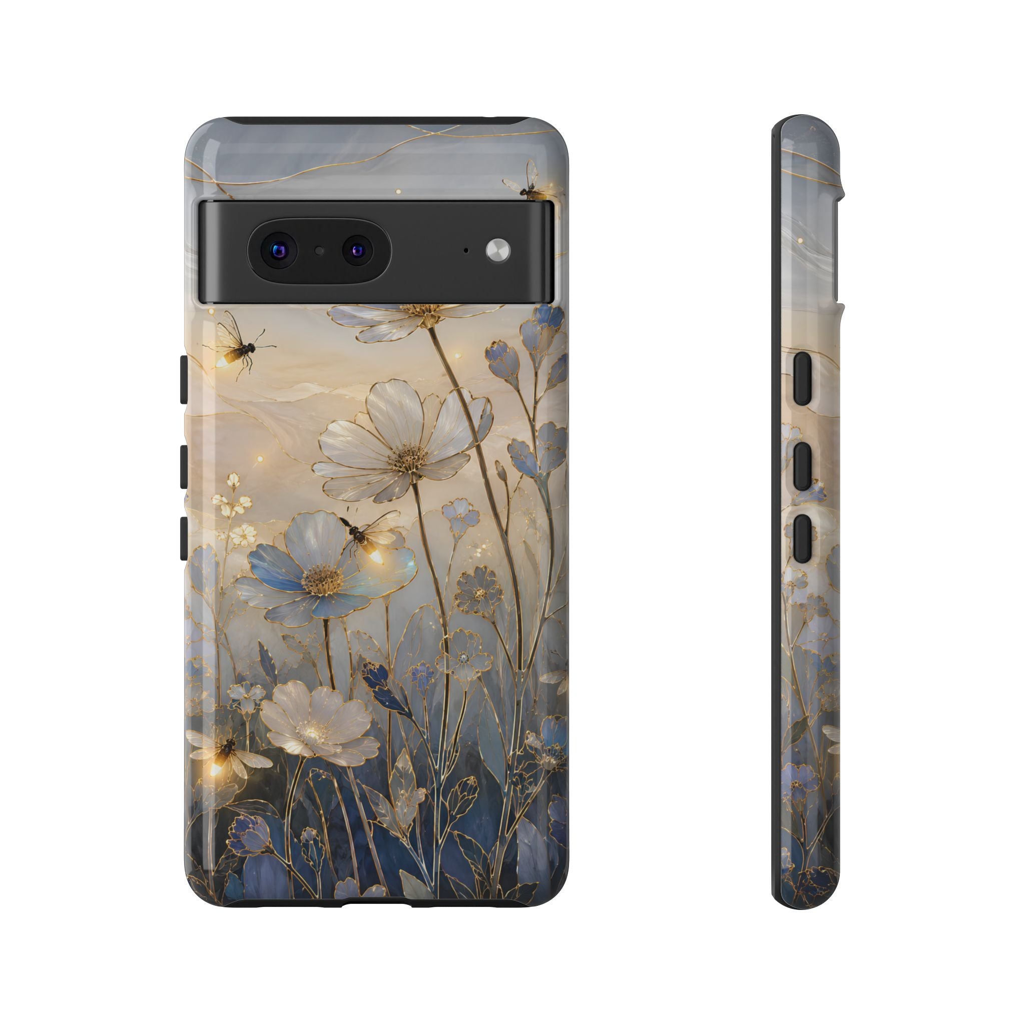 Moonlit Wildflower Google Pixel Phone Case | Firefly Meadow Art Cover