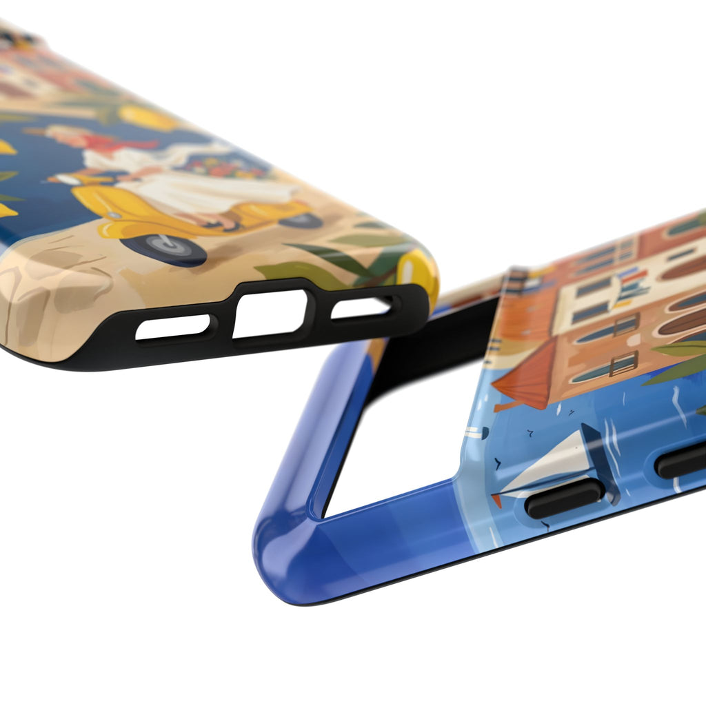 Lemon Coast Scooter Google Pixel Phone Case | Mediterranean Vespa Travel Design