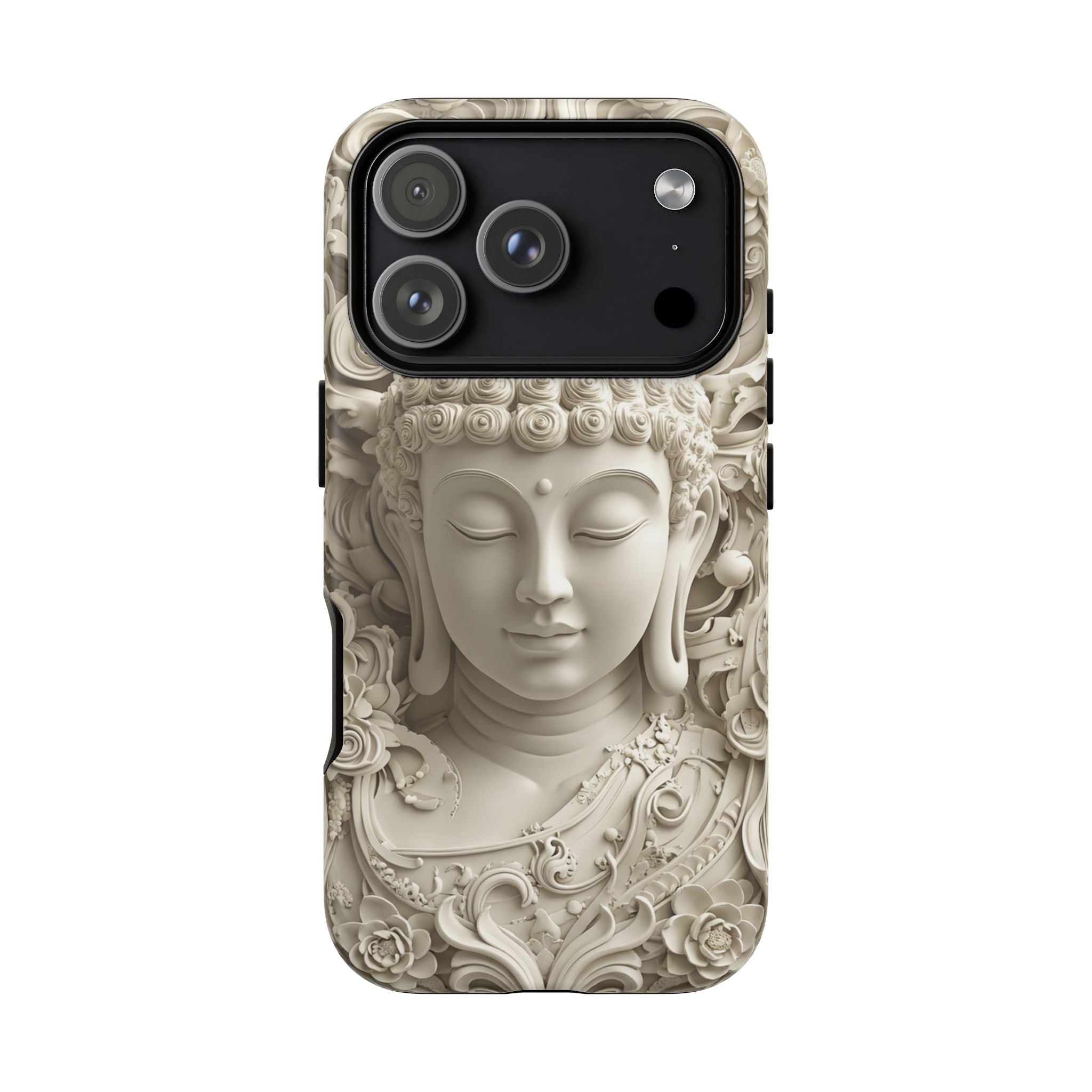 Buddha Relief iPhone Case — Serene Zen Protective Phone Cover