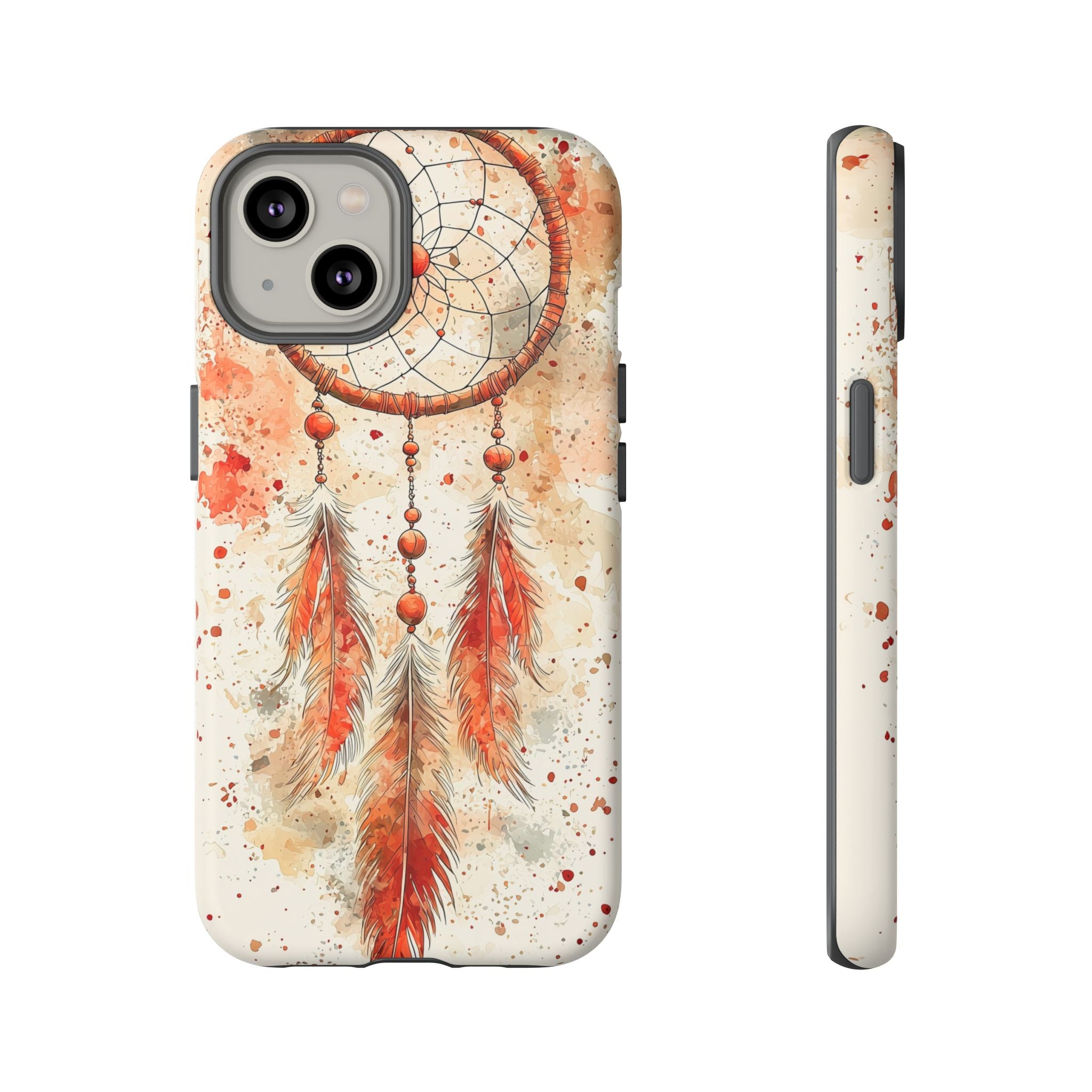 Dreamcatcher Tough iPhone Case | Watercolour Feather