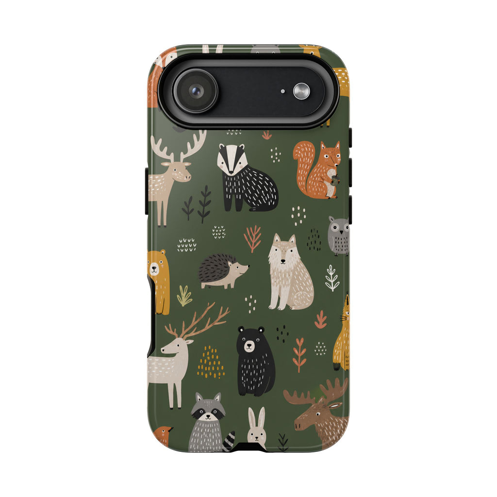 Woodland Animals iPhone Case | Forest Creature Art Cover