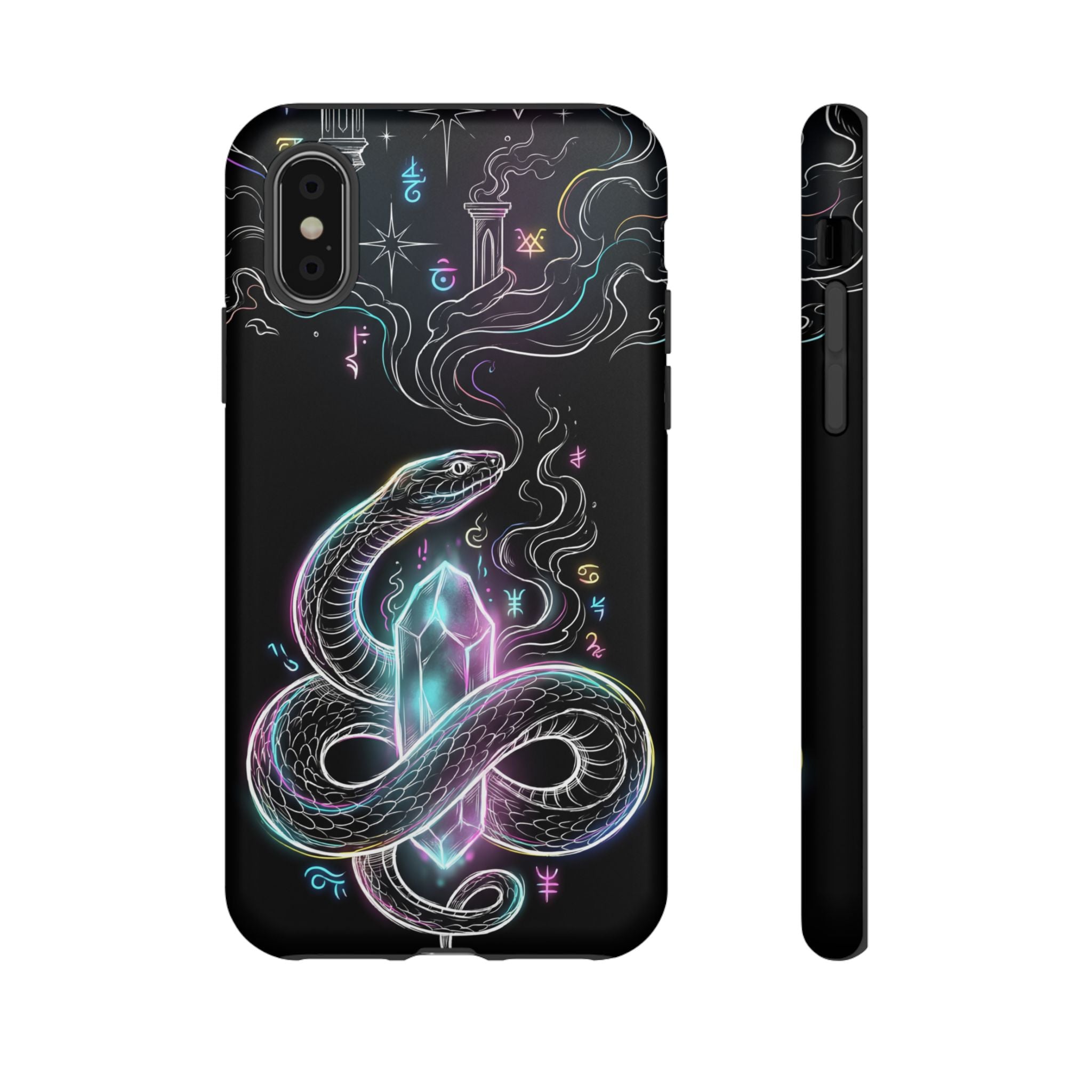 Neon Occult  Mystic Snake Crystal iPhone Case