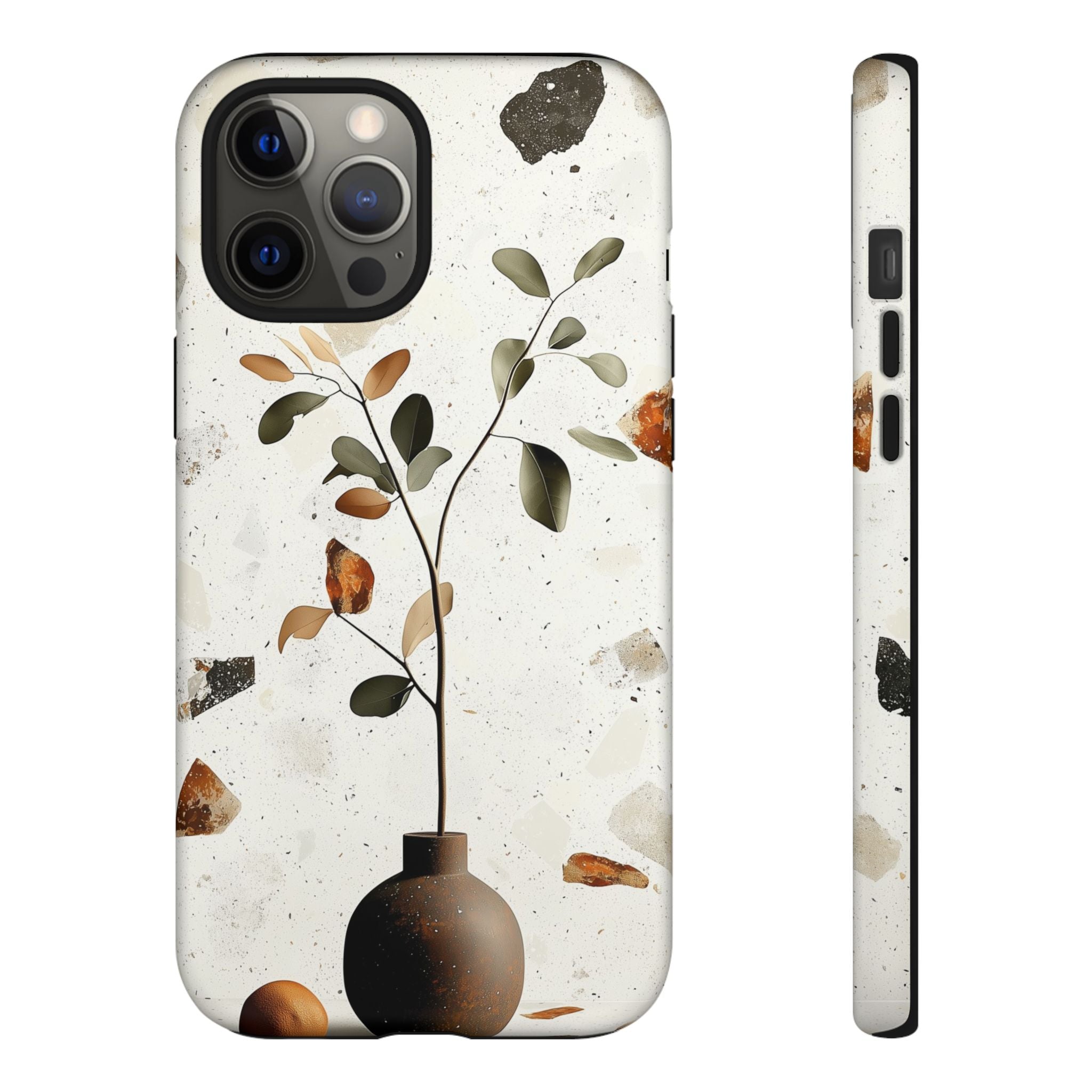Floral Terrazzo iPhone Case | Minimal Vase Botanical