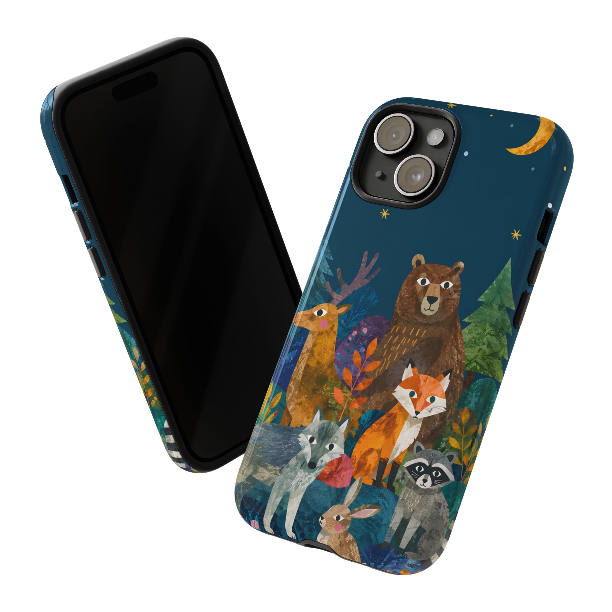 Forest Friends iPhone Case | Nighttime Woodland Animals Design