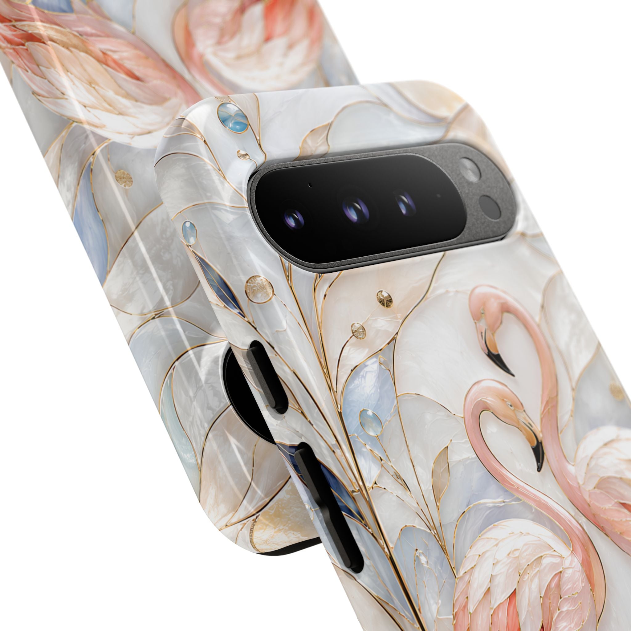 Flamingo Google Pixel Phone Case | Stained Glass Bird Art