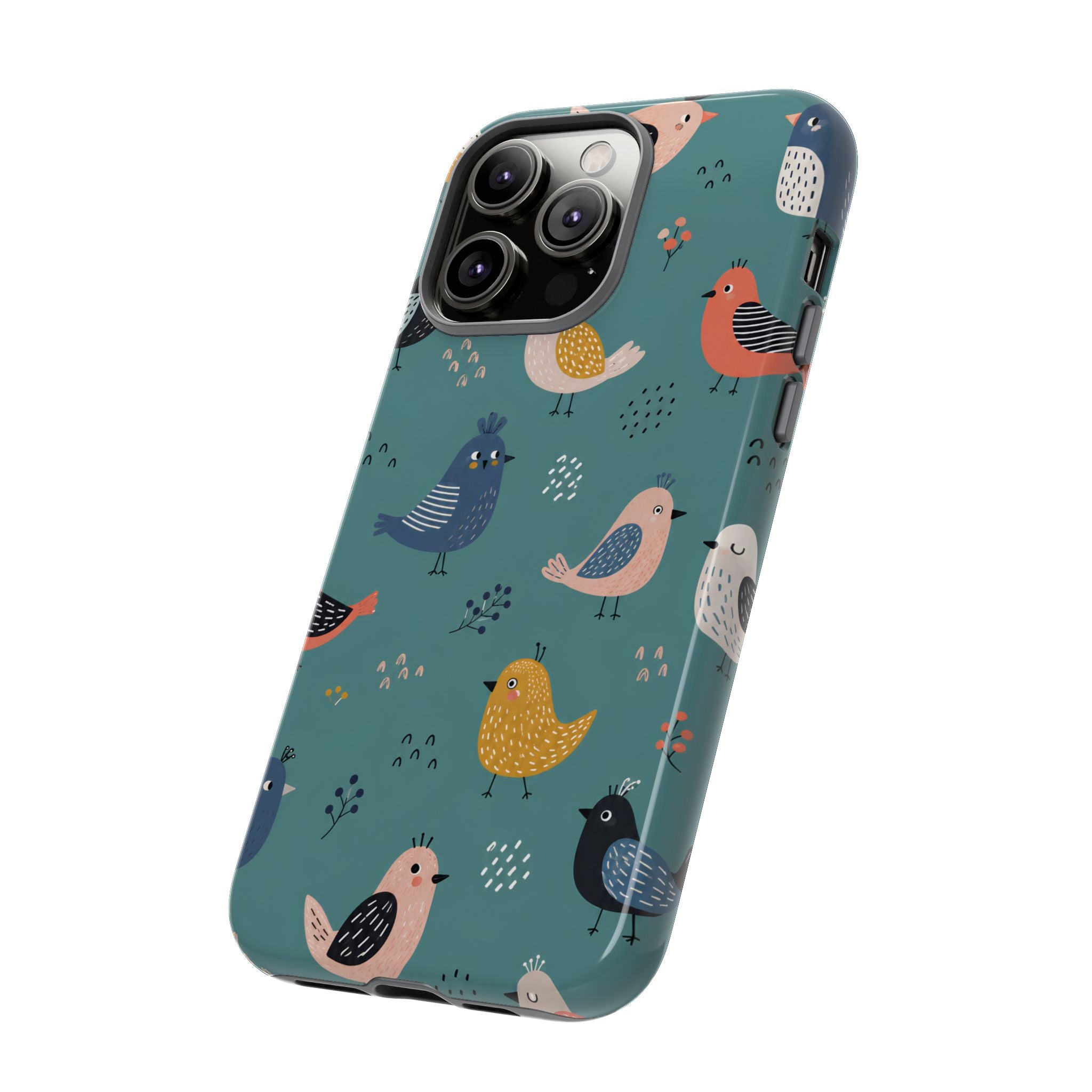 Colorful Bird iPhone Case | Cute Bird Pattern Cover