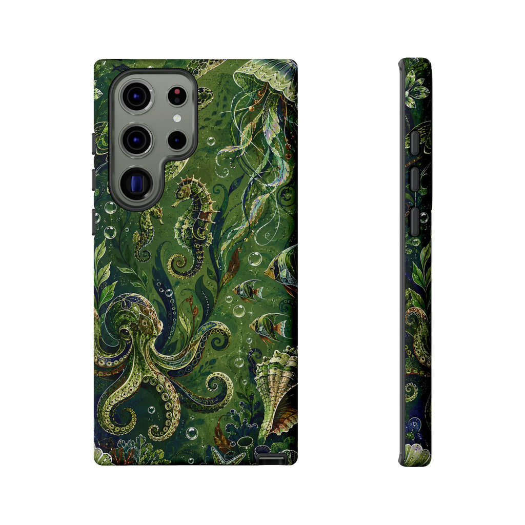 Octopus Tough Samsung Galaxy Phone Case | Jewel Green Ocean Animal Cover