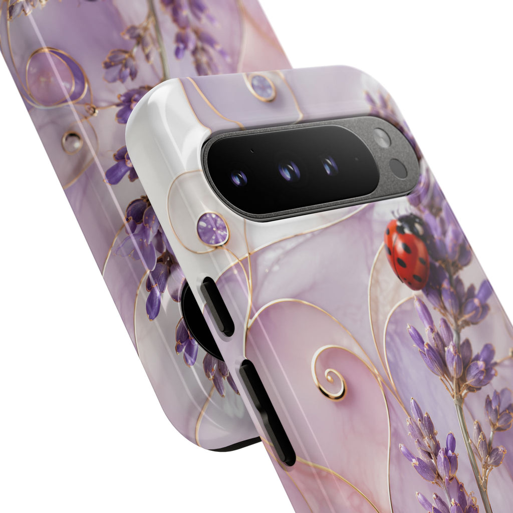 Lavender Ladybug Google Pixel Phone Case | Floral iPhone Case