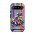 Colorful Dancer Tough Google Pixel Phone Case | Vibrant Drip Art Protective Cover