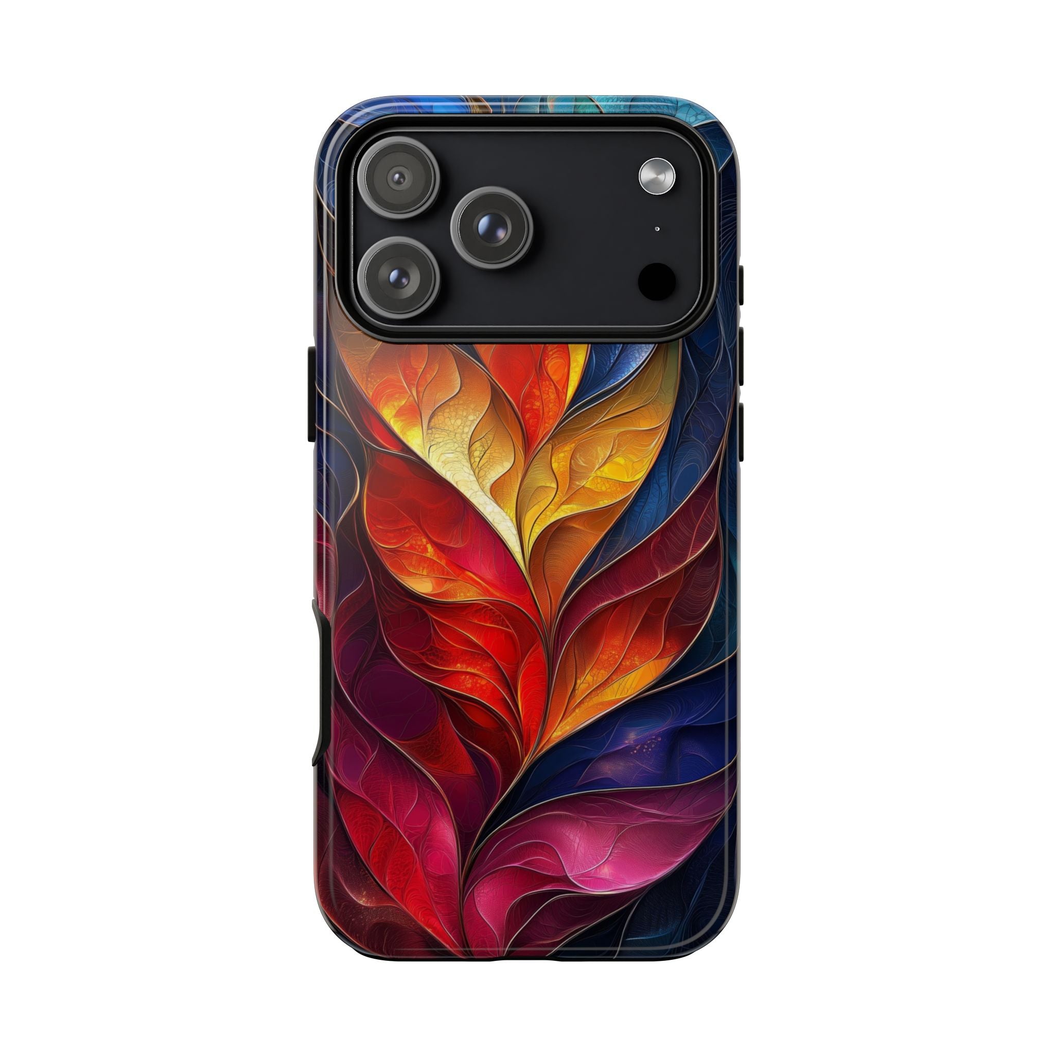 Abstract Colourful Leaf iPhone Case