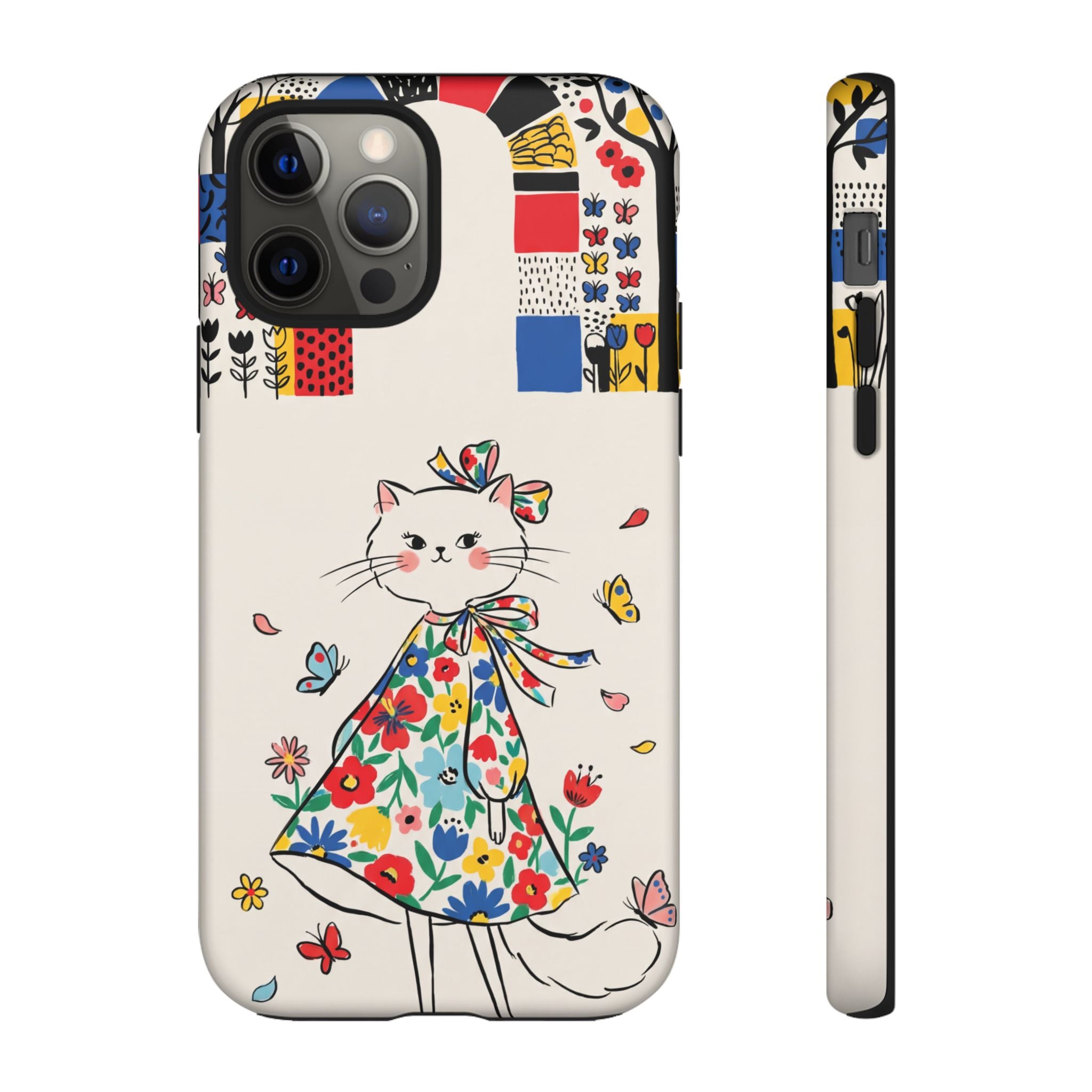 Floral Kitty iPhone Case | Cute Cat