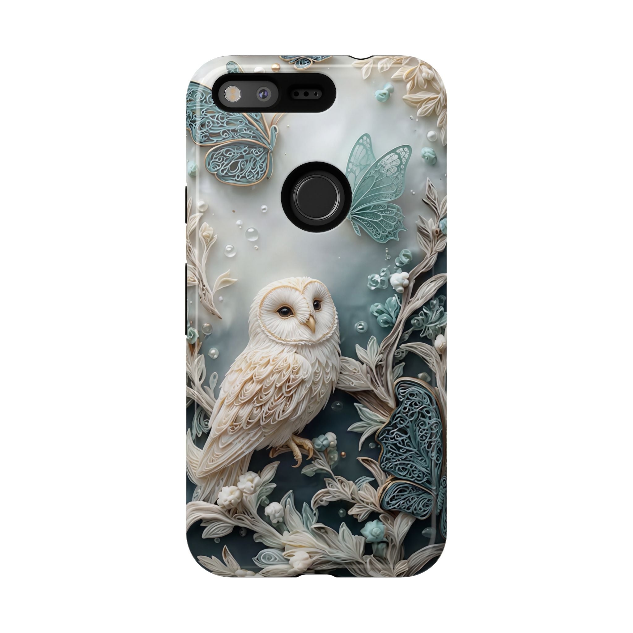 Barn Owl & Butterflies Tough Google Pixel Case