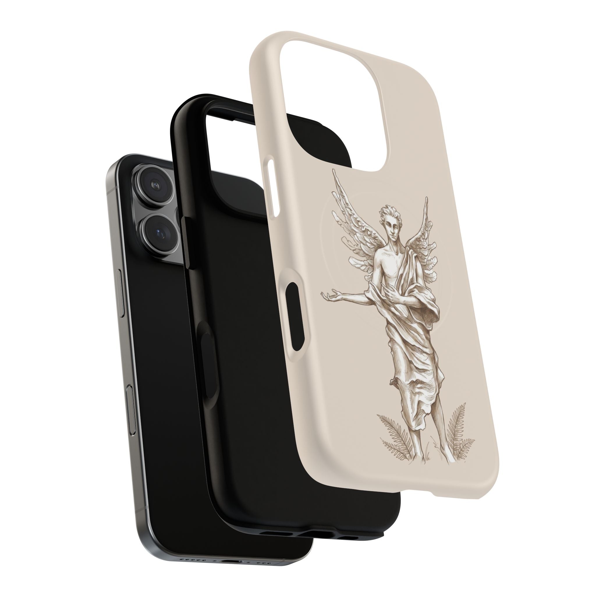 Angel Sketch Phone Case | Classic Guardian Tough MagSafe iPhone Cover