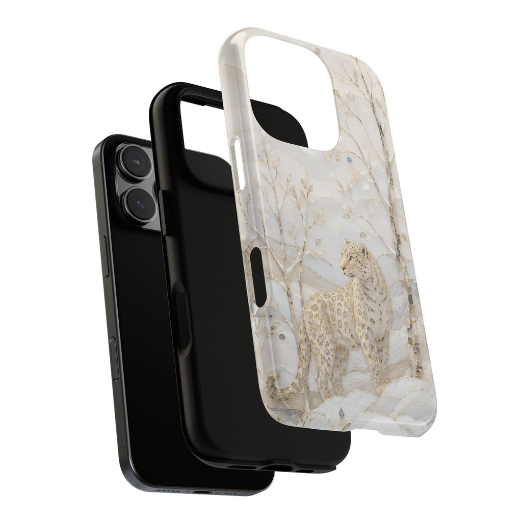 Snow Leopard iPhone Case | Winter Forest Phone Case