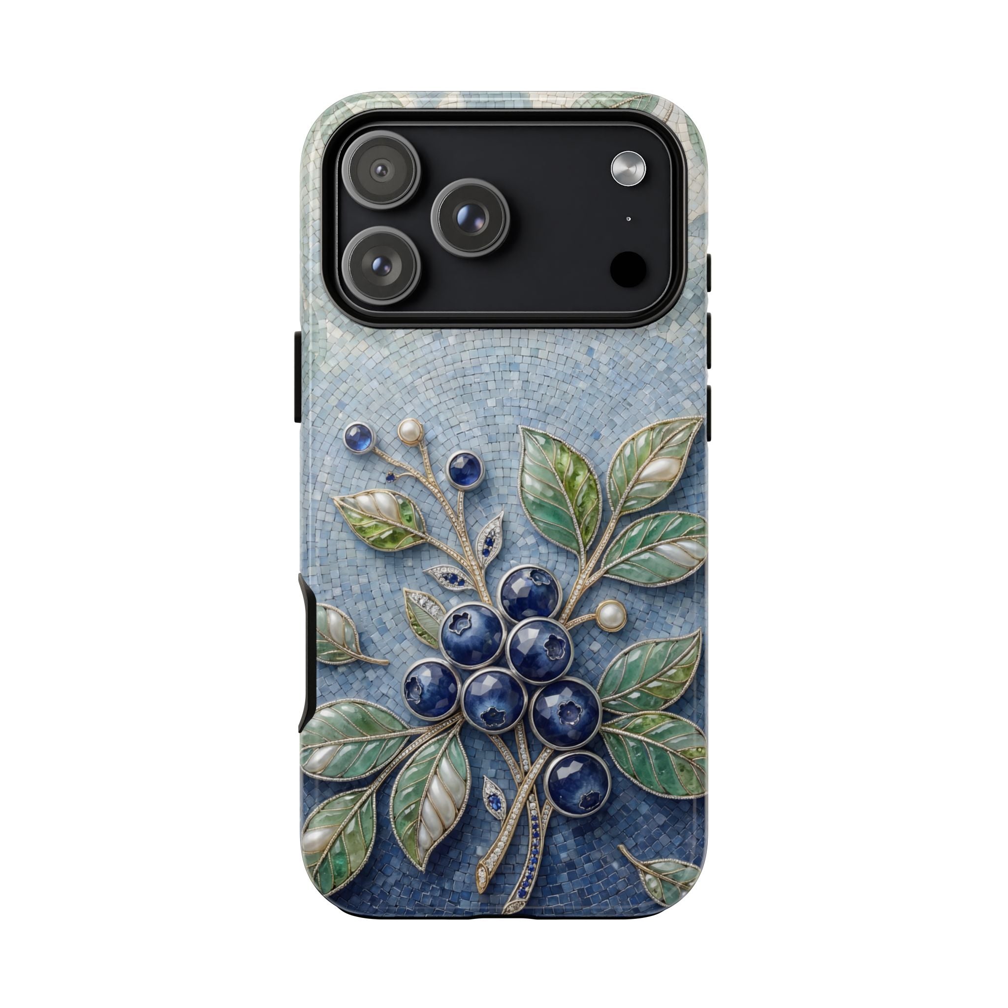 Blueberry Botanical Tough iPhone Case | Floral Protective iPhone Cover