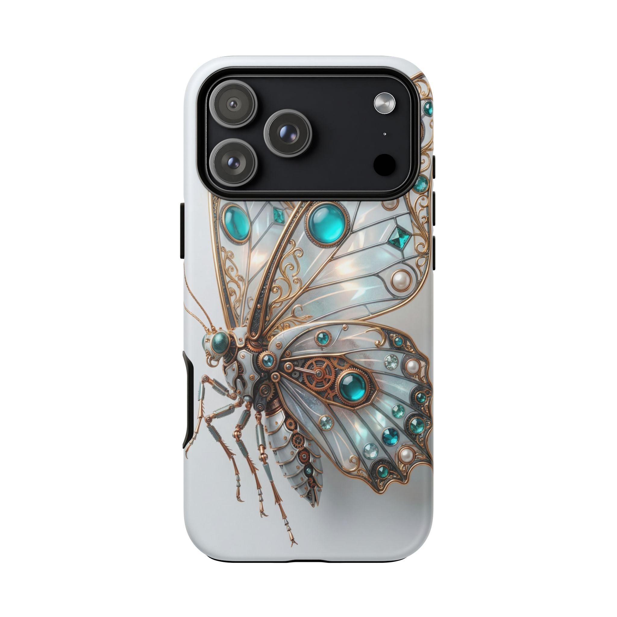 Butterfly Gem Phone Case — Steampunk Teal Jewel iPhone Case