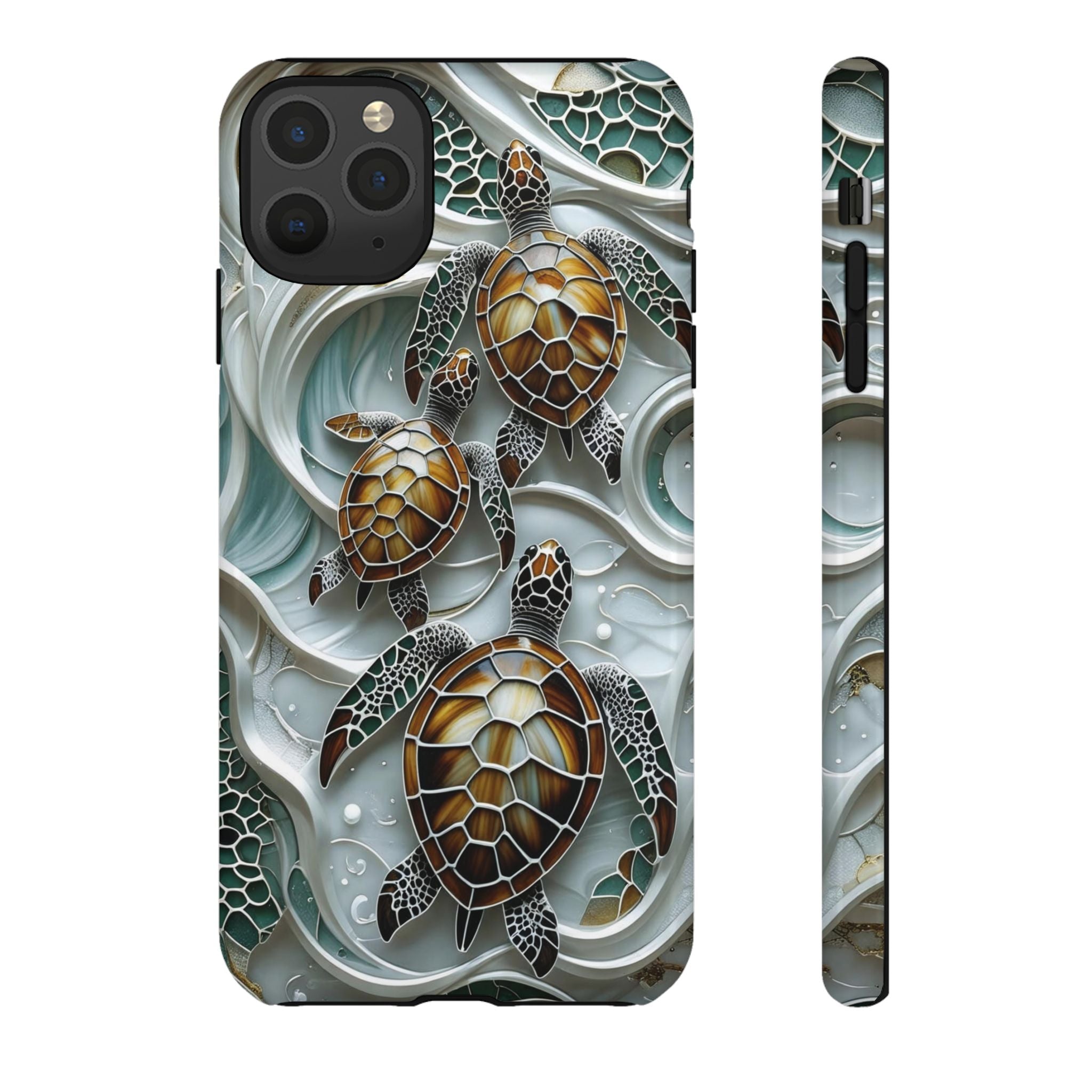 Sea Turtle Phone Case — Ocean Waves Protective iPhone Cover