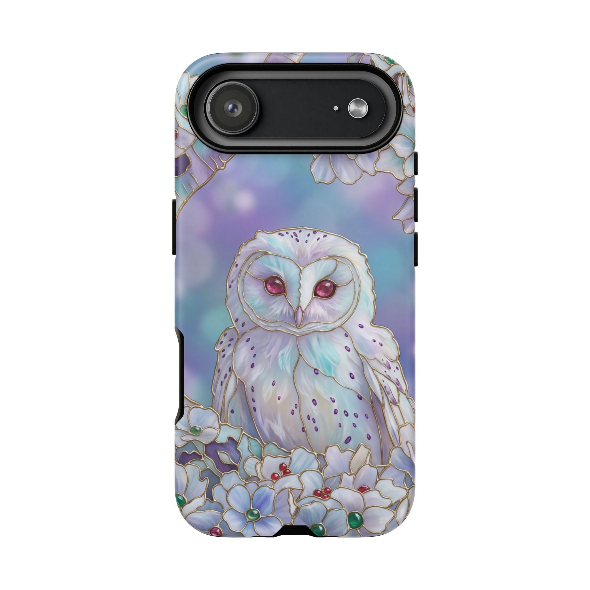 Mystic Owl Floral iPhone Case | Pastel Night Garden Protective Cover