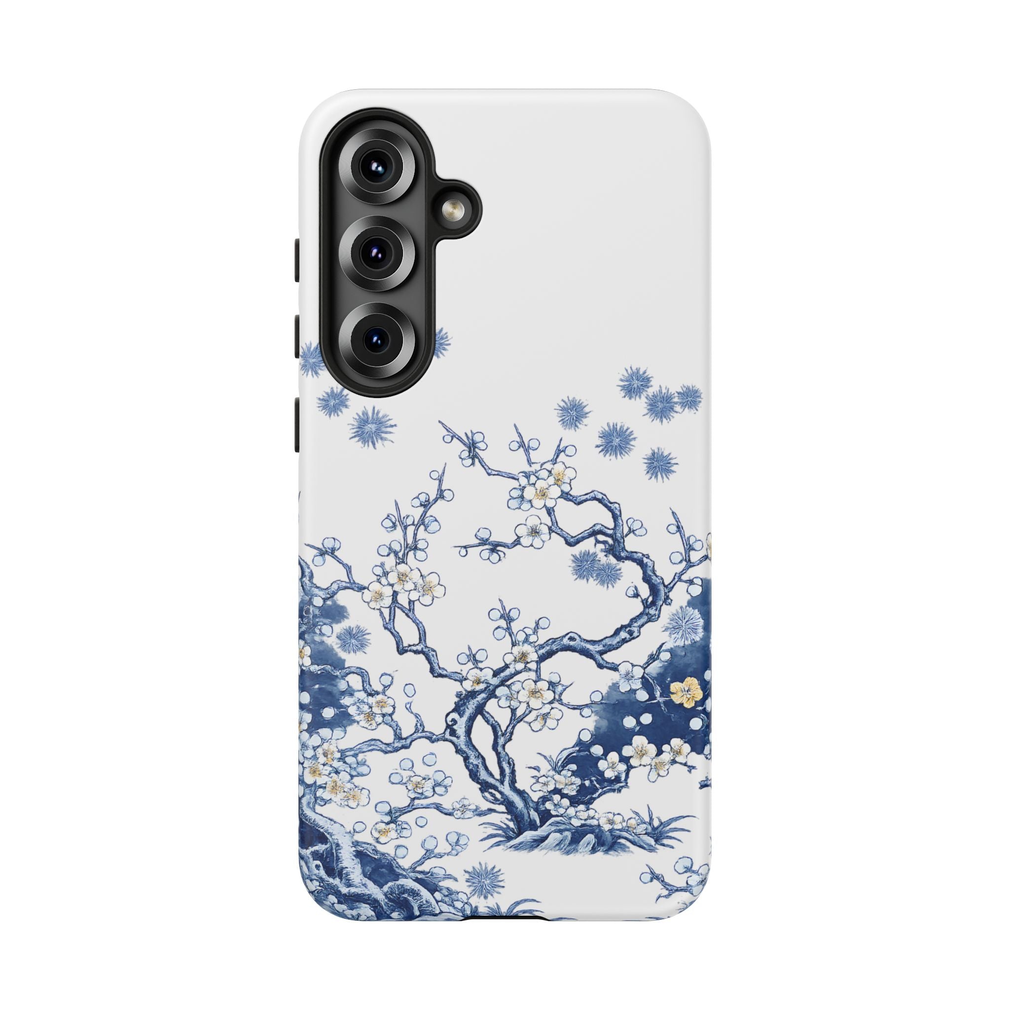 Vintage Blue White Porcelain Samsung Galaxy Phone Case | Chinoiserie Floral Tough Cover