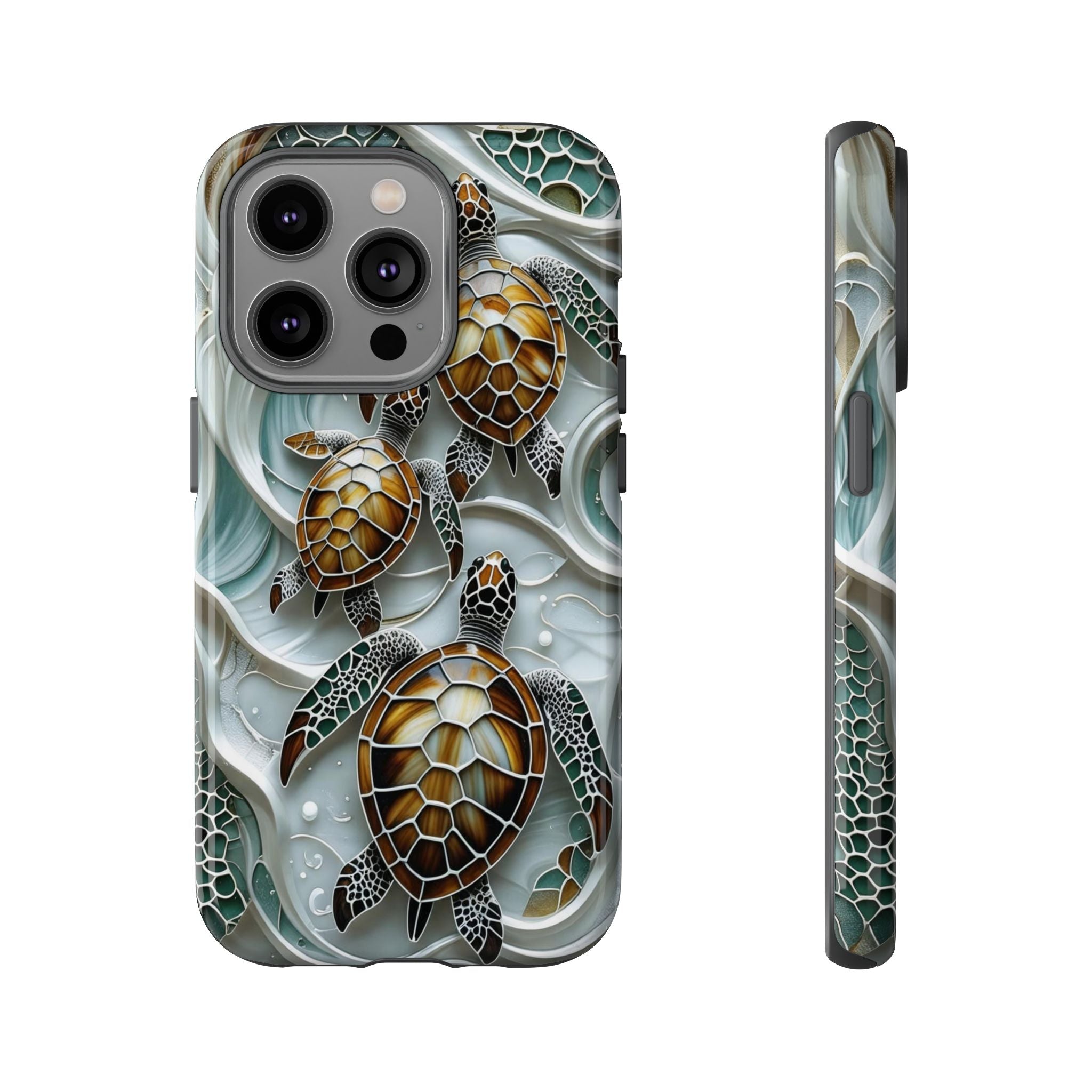 Sea Turtle Phone Case — Ocean Waves Protective iPhone Cover