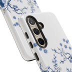 Vintage Blue White Porcelain Samsung Galaxy Phone Case | Chinoiserie Floral Tough Cover