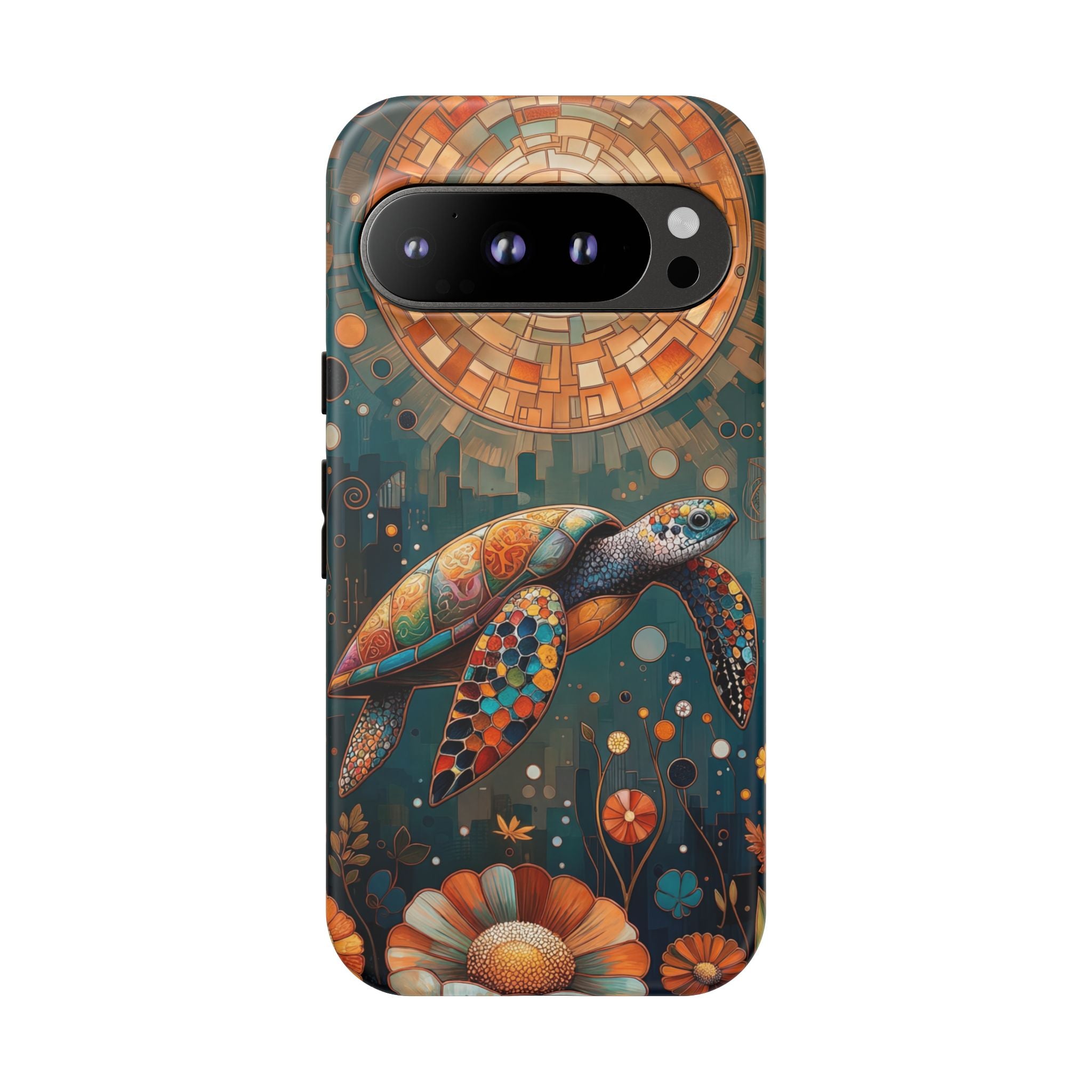 Sea Turtle Google Pixel Case | Artistic Floral Ocean Design