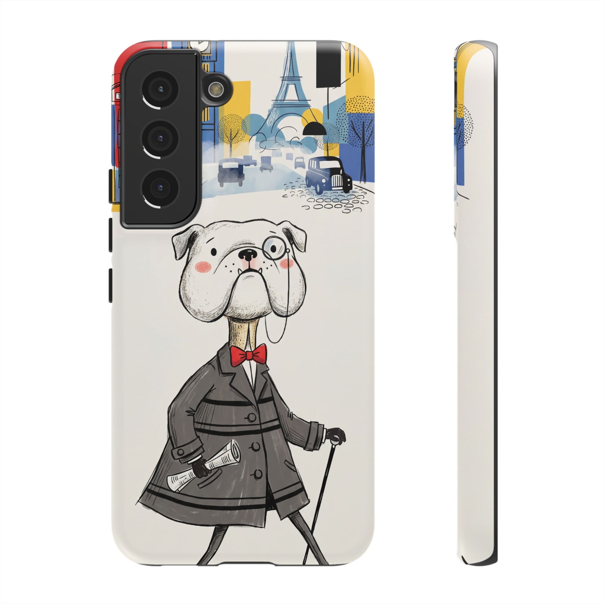 Vintage Dapper Gentleman Bulldog Samsung Galaxy Phone Case