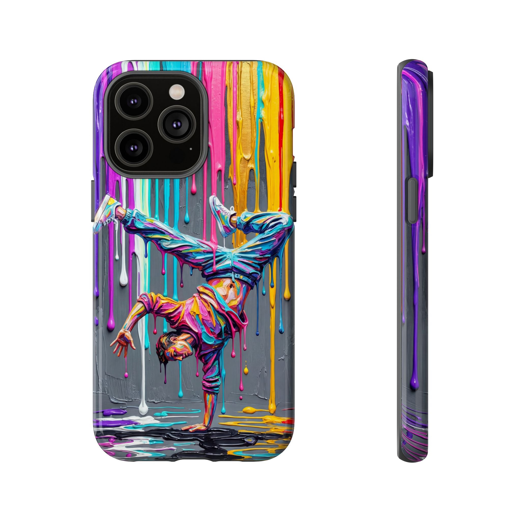 Colorful Breakdancer Graffiti Tough iPhone Case