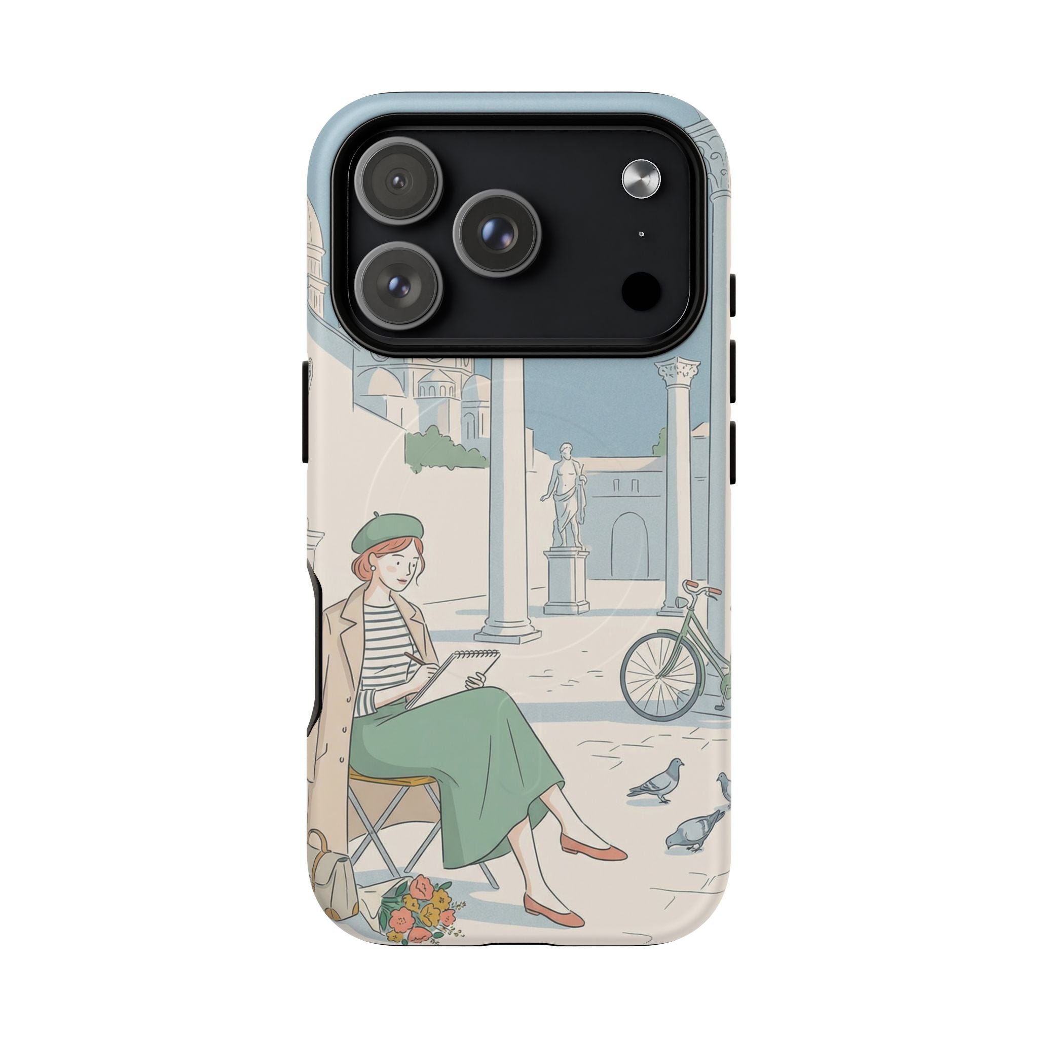 Florence Art Aesthetic MagSafe iPhone Case | Renaissance Italy Travel Illustration