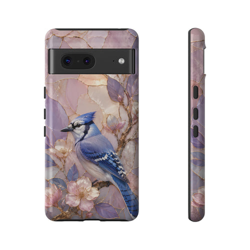 Blue Jay Google Pixel Phone Case | Bird Floral Phone Case