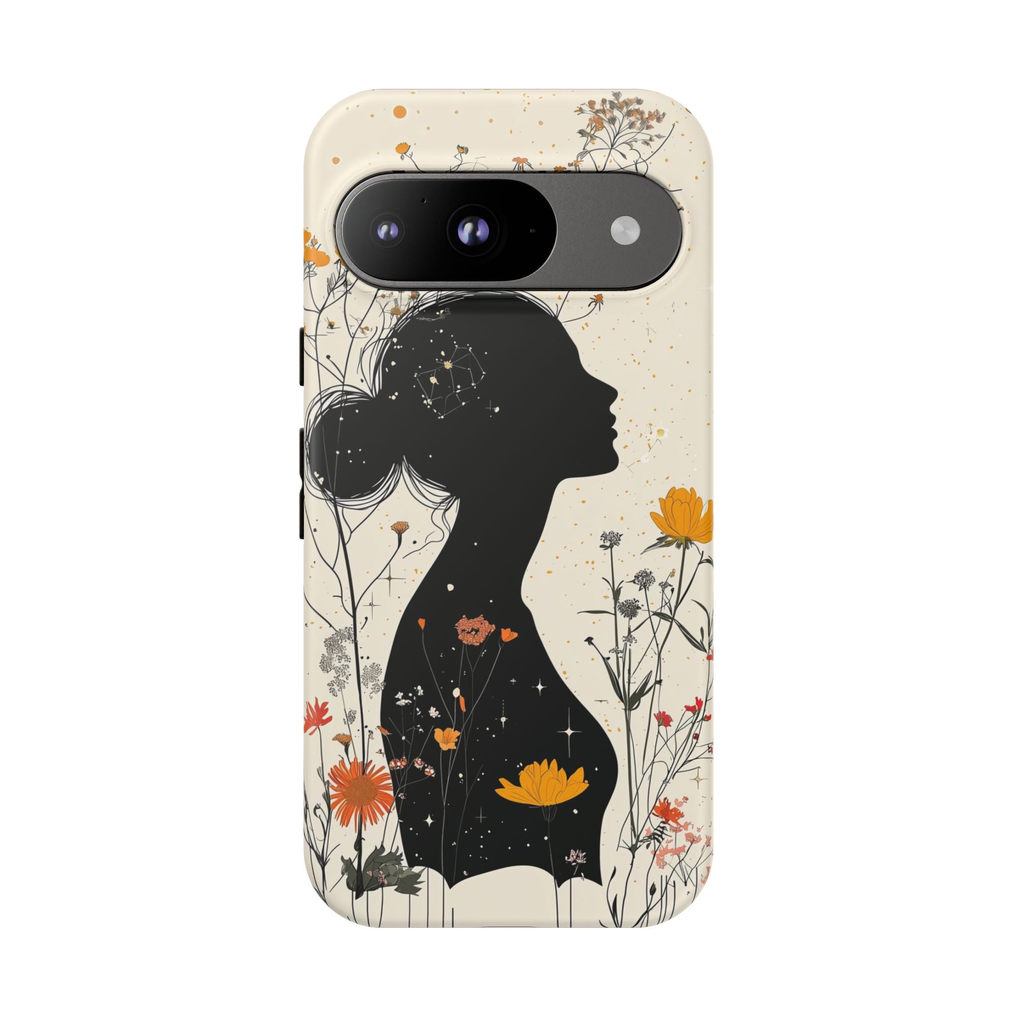 Floral Silhouette Google Pixel Case | Botanical Woman