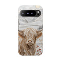 Highland Cow Google Pixel Phone Case | Stained Glass Mountain Case