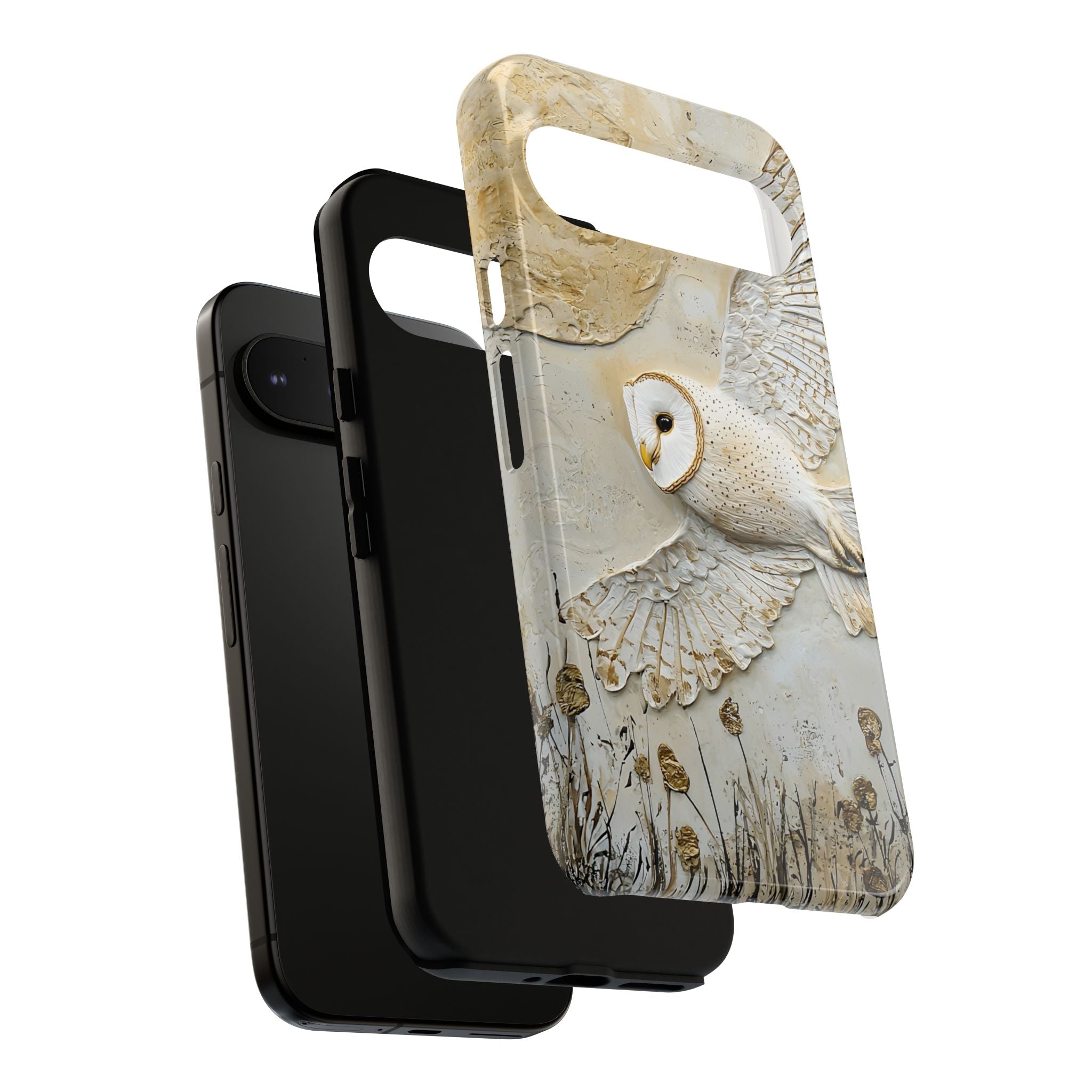 Barn Owl Google Pixel Case — Elegant Flying Owl Wildlife