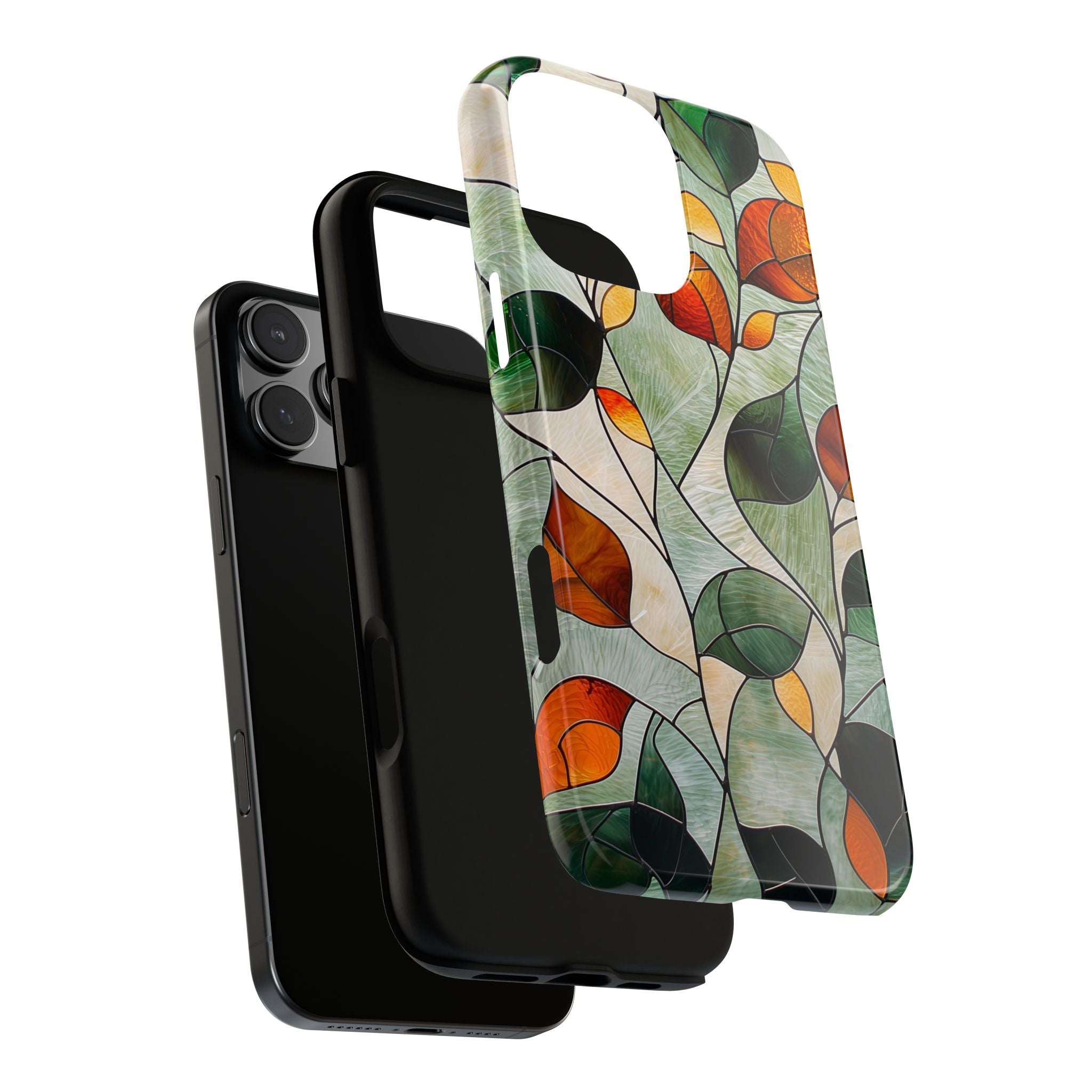 Autumn Stained Glass Leaf iPhone Case