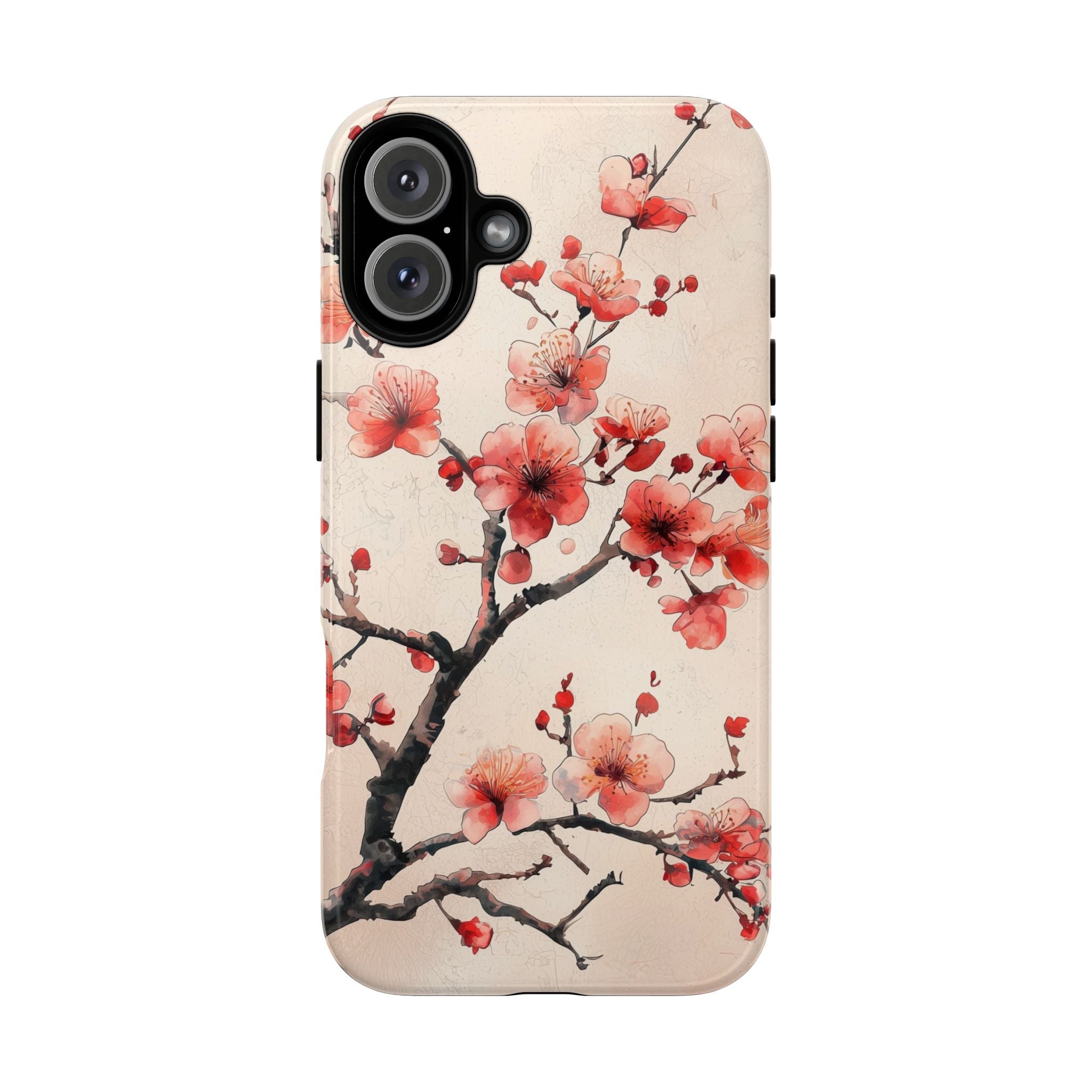 Cherry Blossom iPhone Case | Floral Tough Case with Pink Blossom Branch Design
