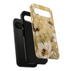 Bee Floral Google Pixel Phone Case | Honeycomb Wildflower Cover