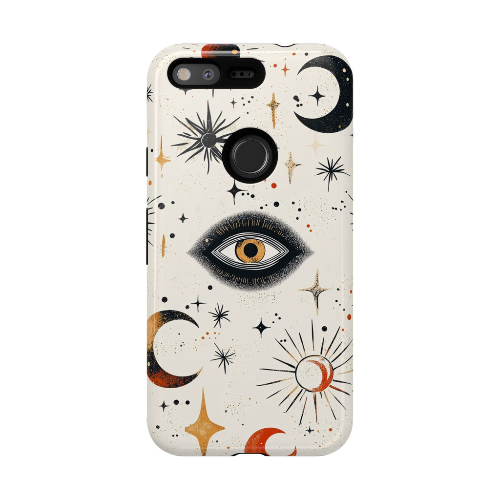 Mystic Eye Google Pixel Case | Celestial Moon & Star