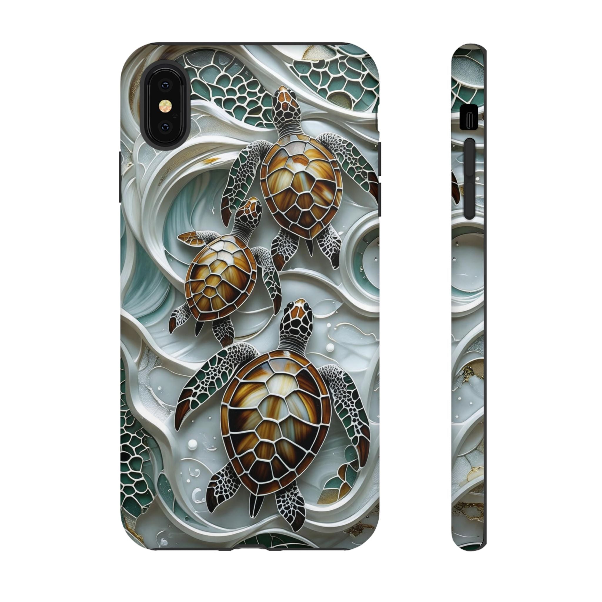 Sea Turtle Phone Case — Ocean Waves Protective iPhone Cover