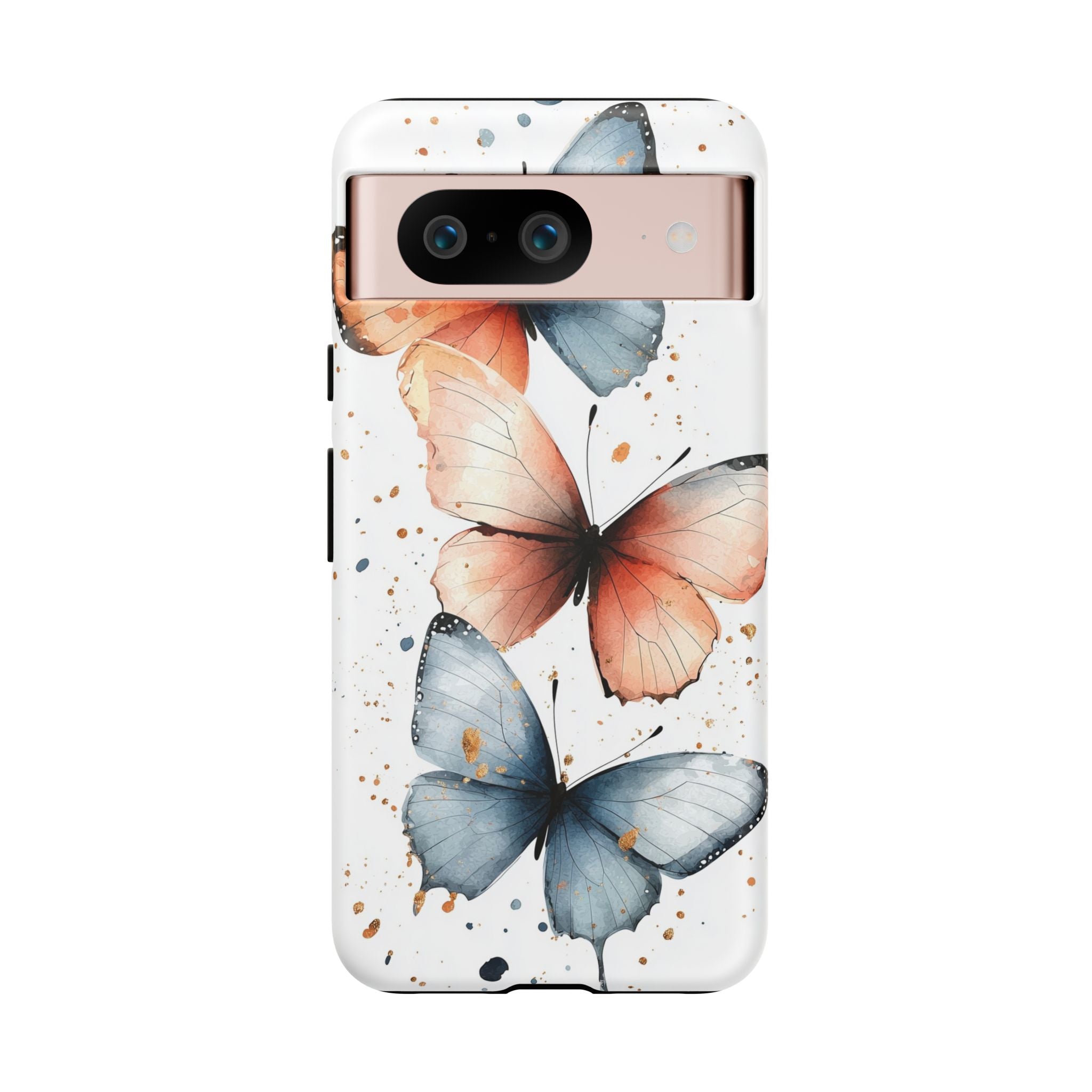 Watercolour Blue & Peach Butterfly Tough Google Pixel Case