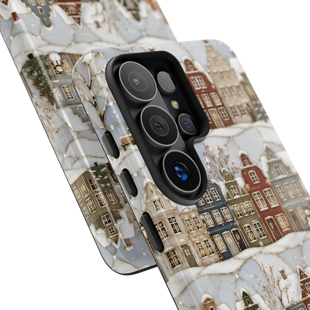 Winter Village Samsung Galaxy Phone Case | Snowy Town Phone Case