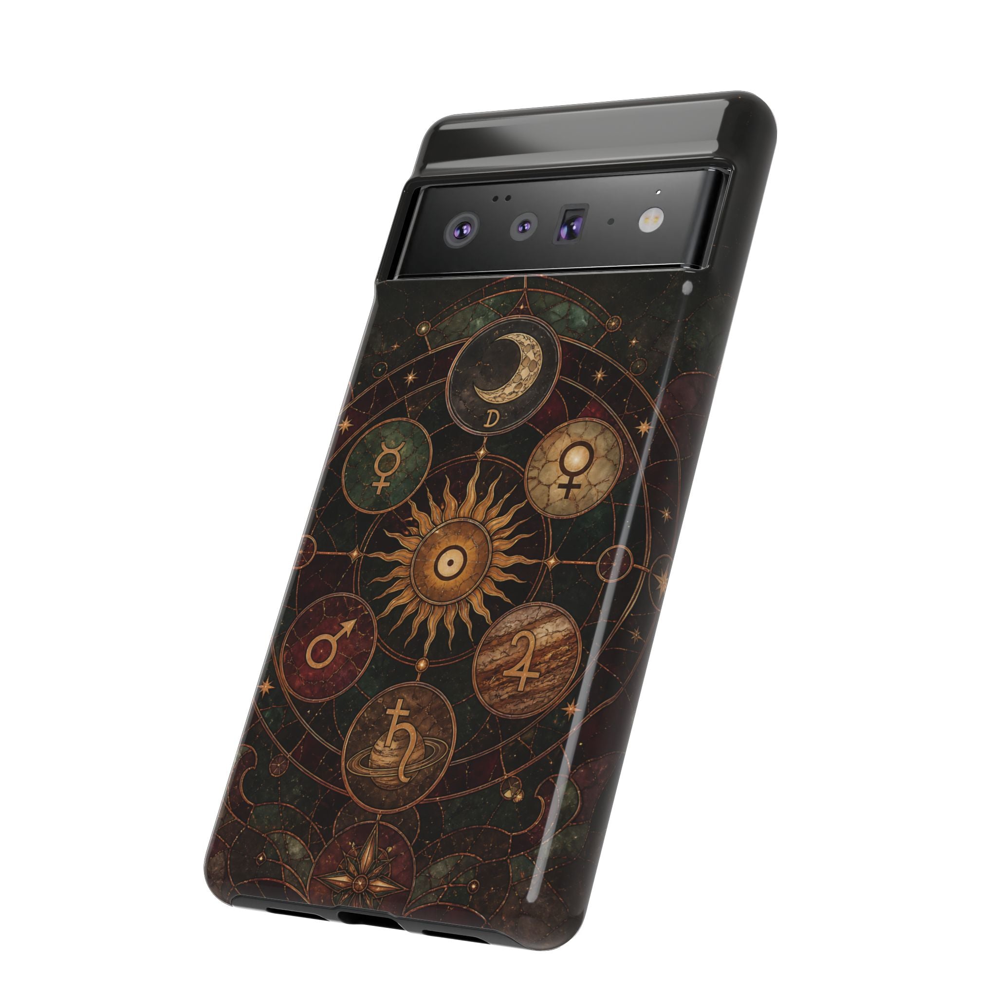 Antique Astrology Google Pixel Phone Case | Celestial Chart Phone Case