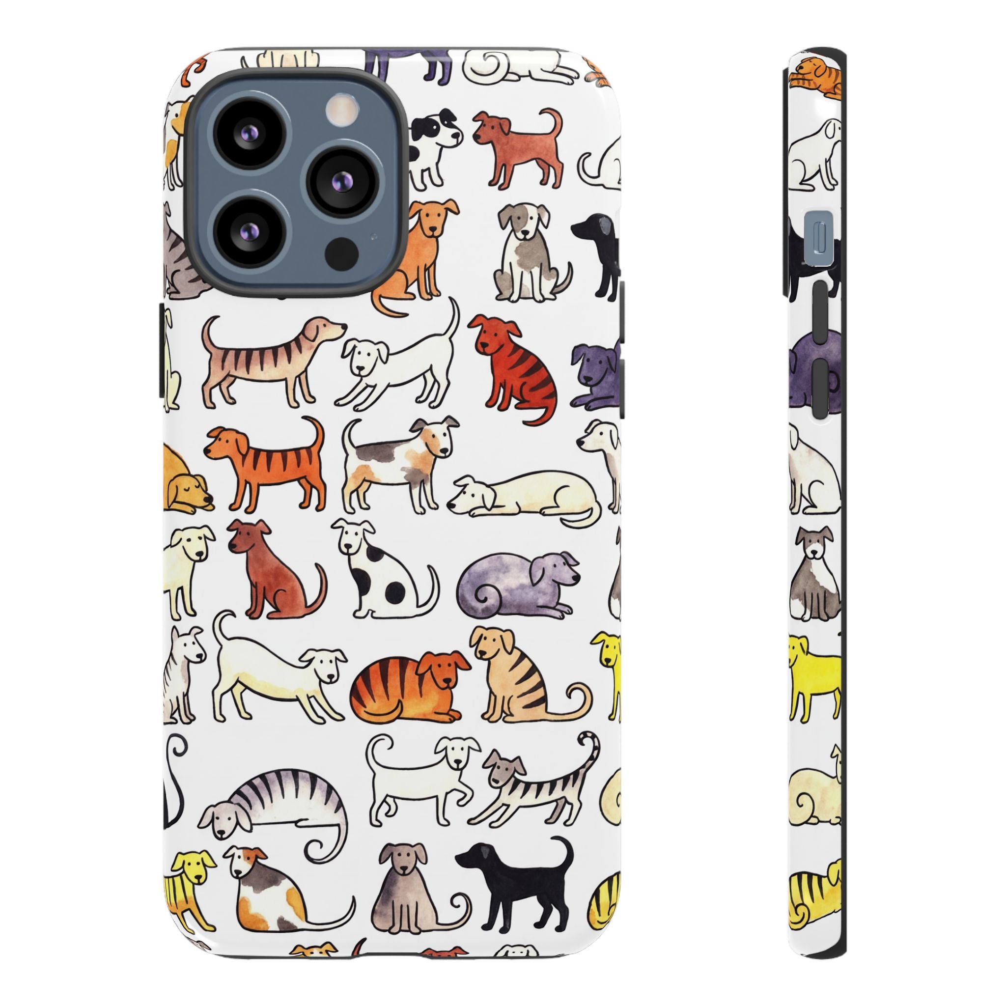 Dog Pattern iPhone Case | Cute Colourful Dogs