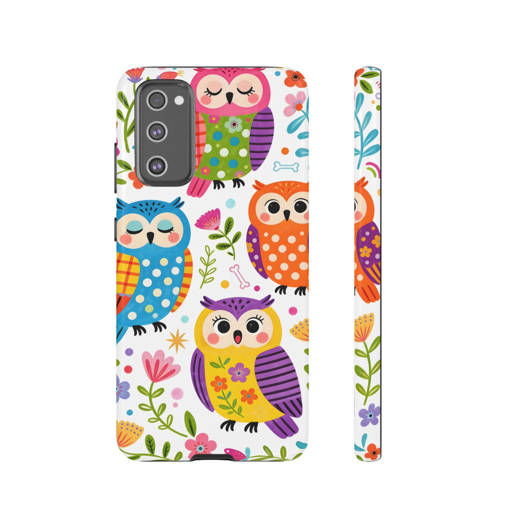 Simpatica Cover Protettiva Búho Colorato per Samsung Galaxy | Cover Rigida con Fantasia di Búho Carino
