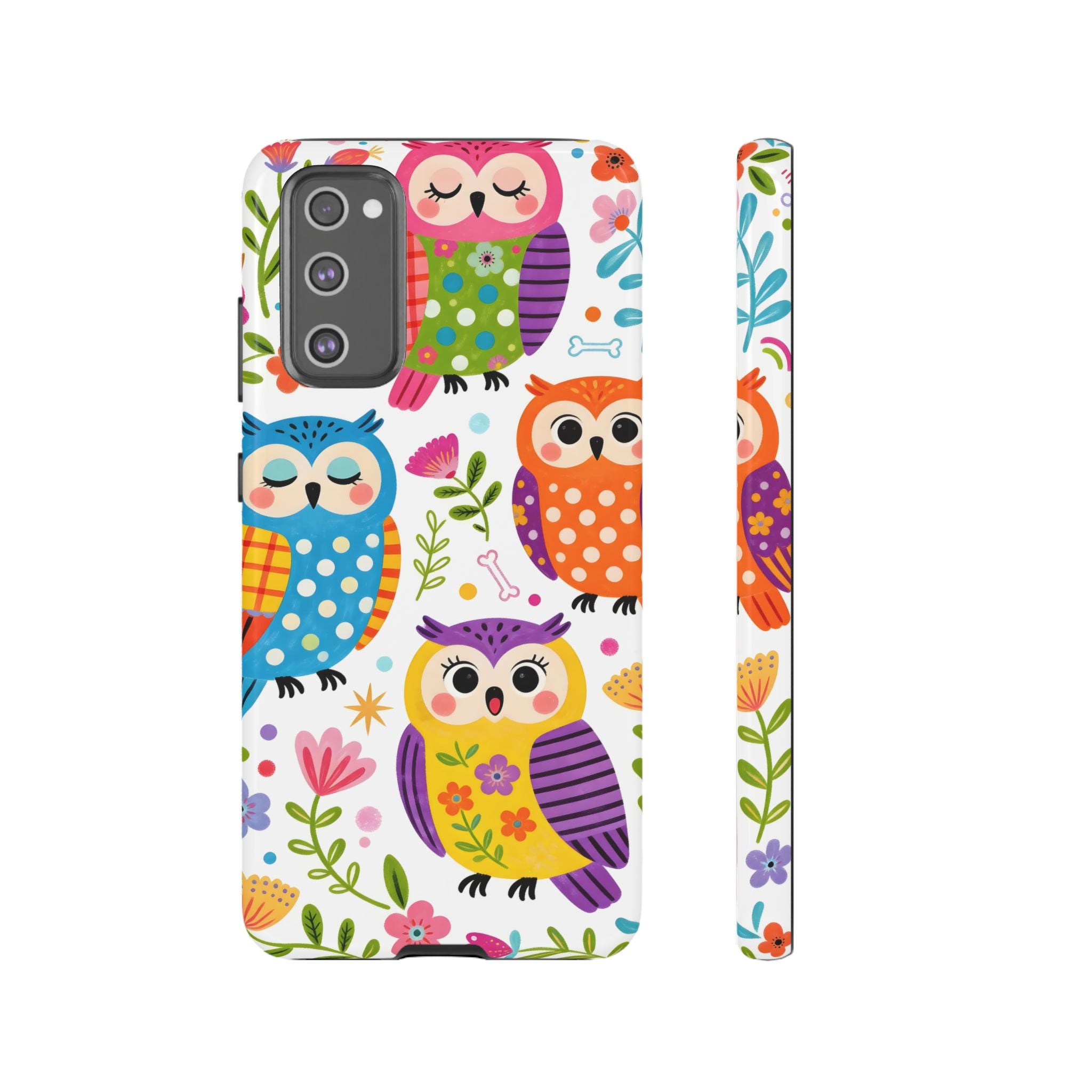 Simpatica Cover Protettiva Búho Colorato per Samsung Galaxy | Cover Rigida con Fantasia di Búho Carino