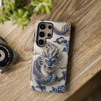 Asian Zodiac Dragon Samsung Galaxy Phone Case | Blue & White Porcelain Luxury Protective Case | Year of the Dragon Gift