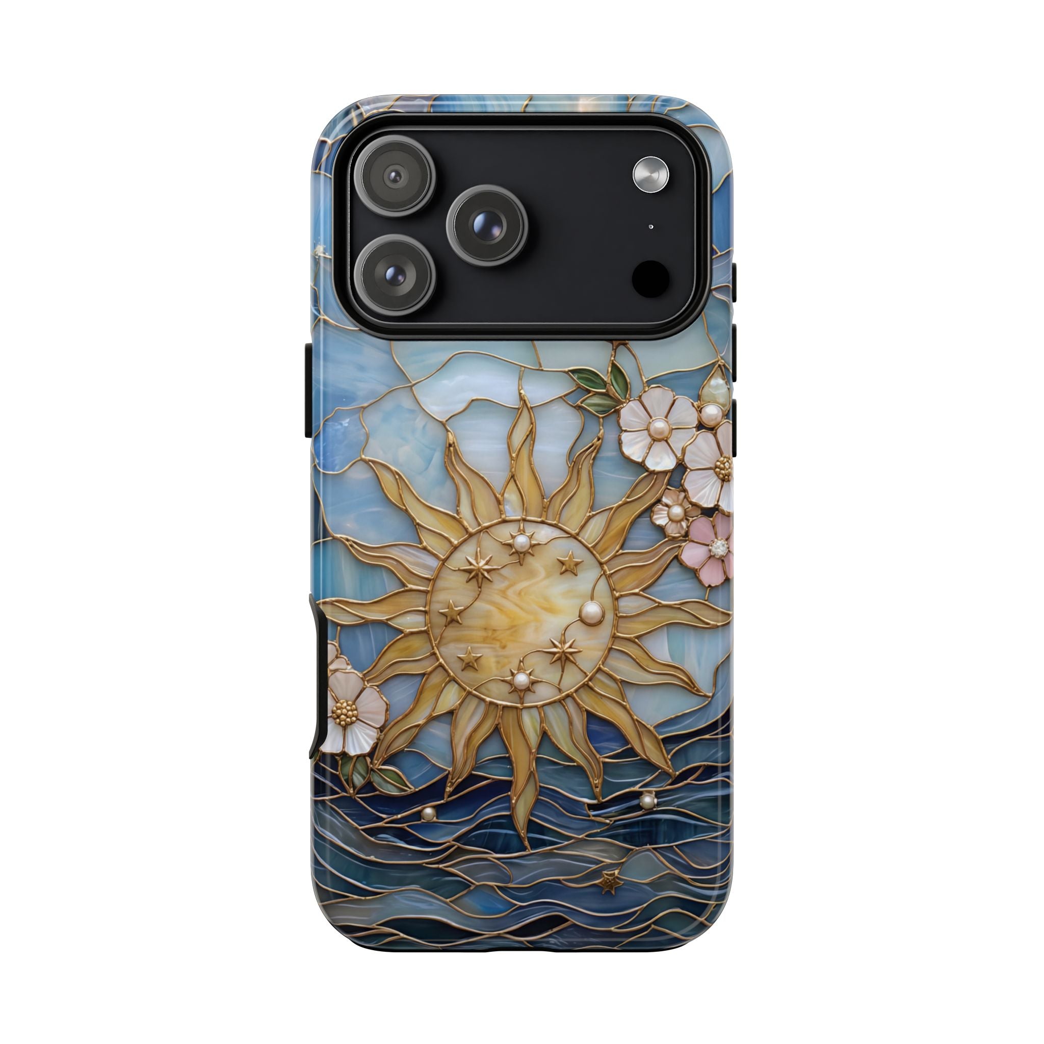 Stained Glass Floral Sun & Sea Tough iPhone Case