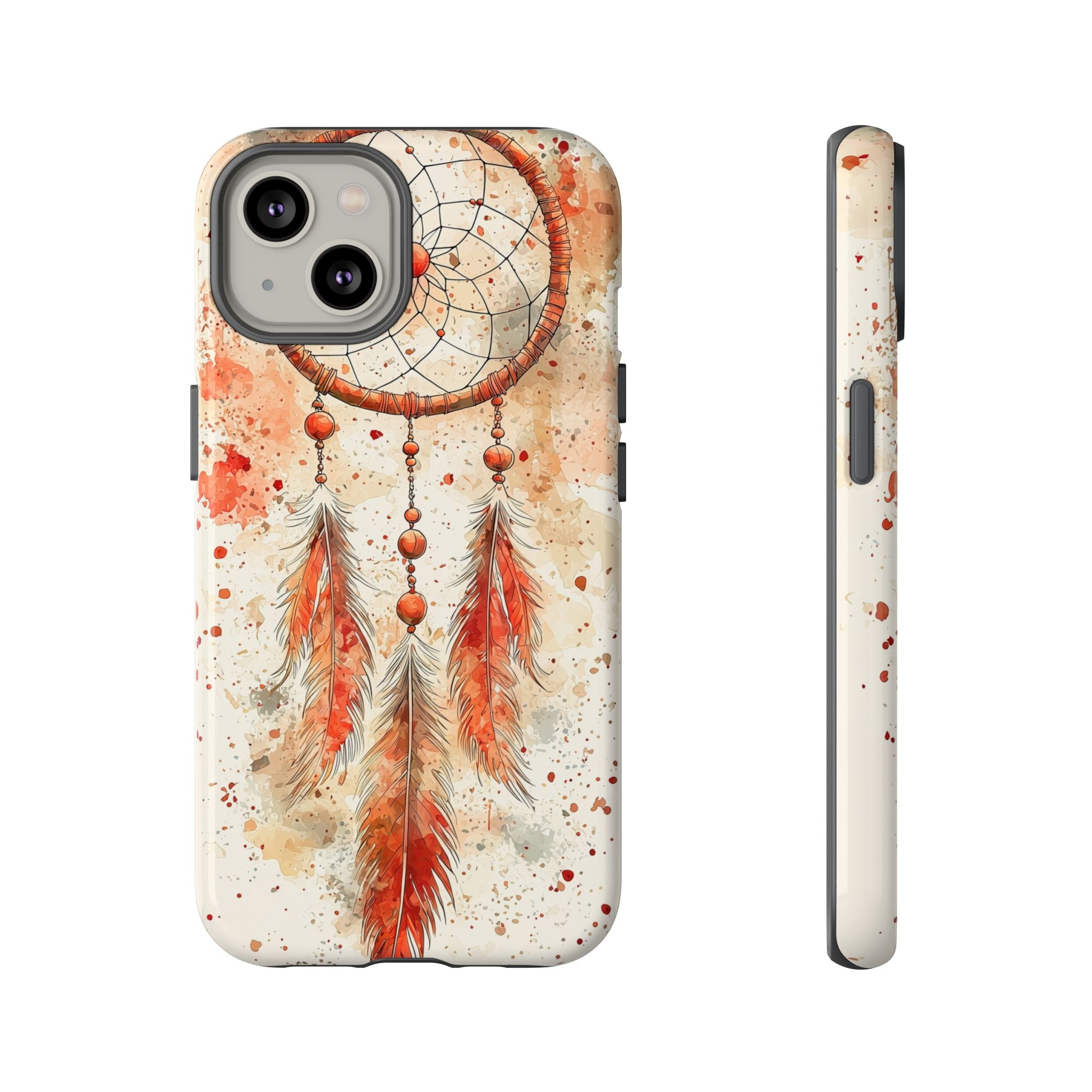 Dreamcatcher Tough iPhone Case | Watercolour Feather