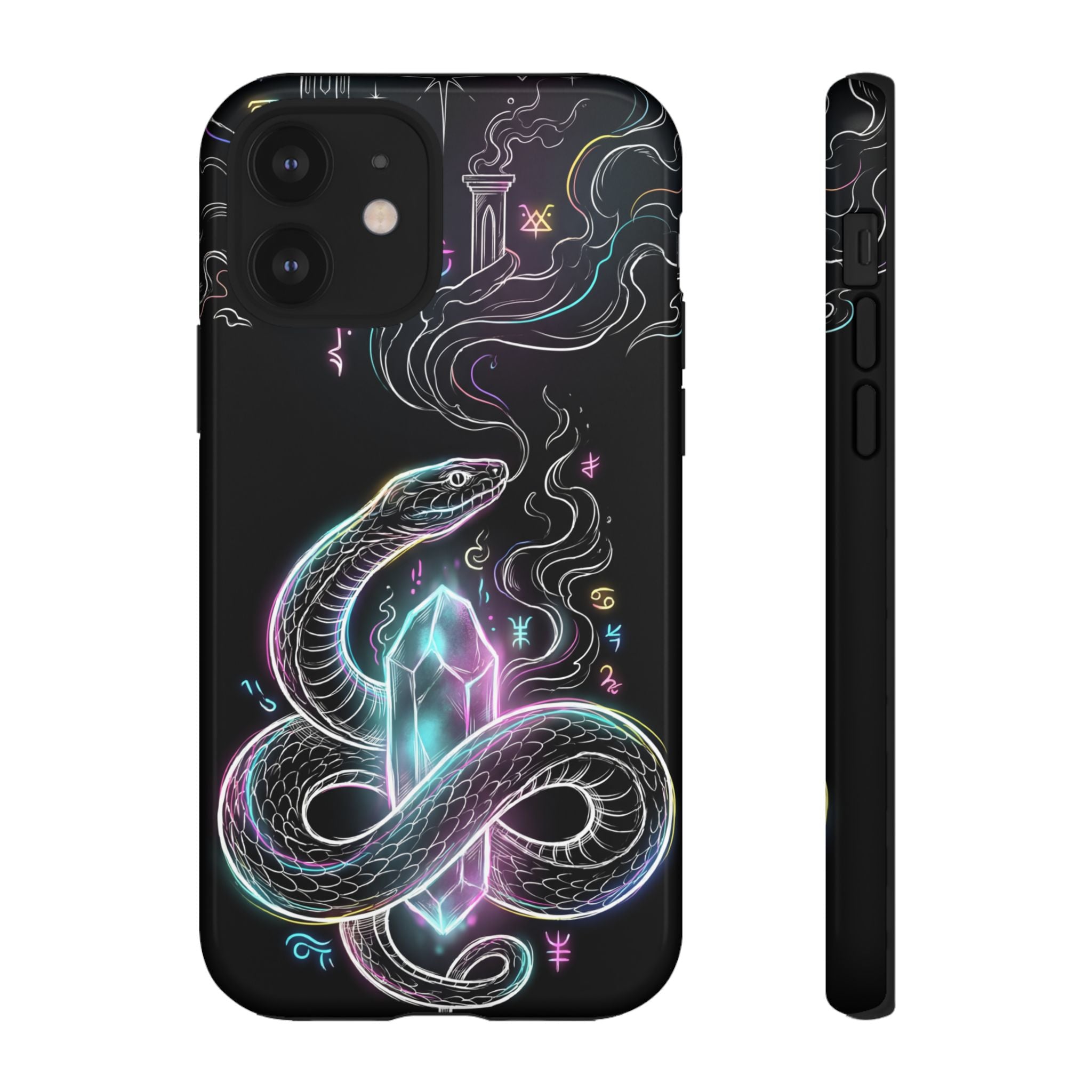 Neon Occult  Mystic Snake Crystal iPhone Case