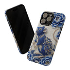 Asian Zodiac Rat iPhone Case | Blue & White Porcelain Art Slim Protective iPhone Case | Year of the Rat Gift